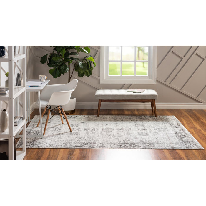 Mistana™ Brandt Machine Woven / Power Loomed Performance Beige/Gray Rug & Reviews Wayfair